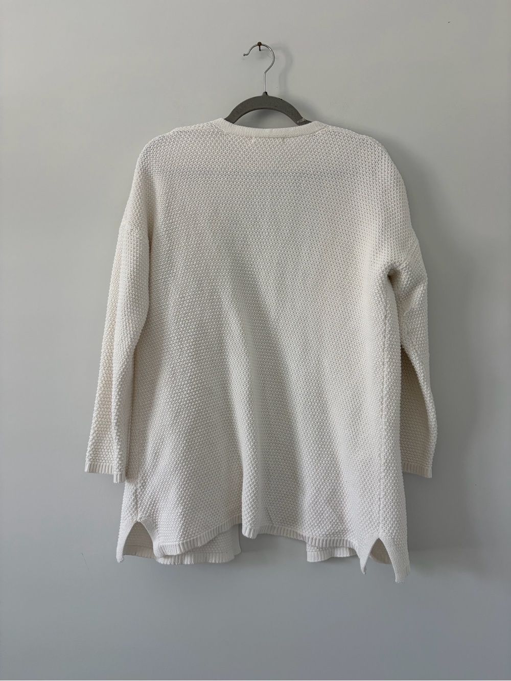Marine Layer White Catalina Knit Cotton Long Sleeve Open Casual Cardigan M - Picture 6 of 8